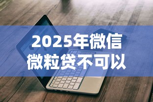 2025年微信微粒贷不可以借钱，梳理五个私人贷款平台