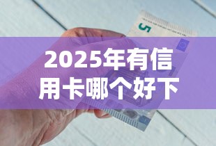 2025年有信用卡哪个好下款？推荐五个网贷借款平台好