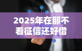 2025年在那不看征信还好借钱：整理5个无视风控8000必下口子