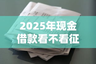2025年现金借款看不看征信：公布五个花了能下款的口子