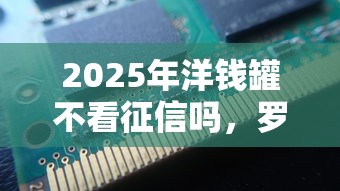 2025年洋钱罐不看征信吗，罗列五个私人网贷平台