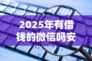 2025年有借钱的微信吗安全吗？公布五个黑户能下款的软件