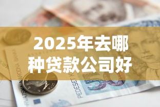 2025年去哪种贷款公司好下款：分享五个借款平台好借钱