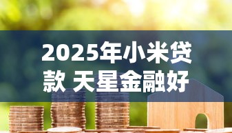 2025年小米贷款 天星金融好下款吗？公布5个平台可以贷款10万
