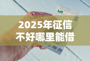 2025年征信不好哪里能借到钱：推荐5个平台借钱正规