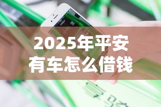 2025年平安有车怎么借钱到微信，推荐五个没有套路的网贷平台