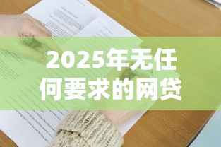 2025年无任何要求的网贷平台，整合5个60岁到65岁借款平台