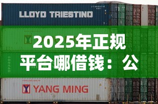 2025年正规平台哪借钱：公布5个平台不看征信不看负债可以贷到钱