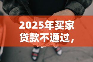 2025年买家贷款不通过，整合五个好过的网贷平台