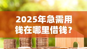 2025年急需用钱在哪里借钱？梳理5个61岁一63岁贷款平台