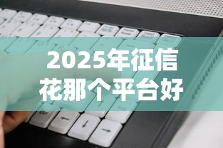 2025年征信花那个平台好下款？看看这五个线上贷款平台
