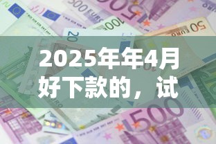 2025年年4月好下款的，试试这五个黑户成功获取大额贷款的软件