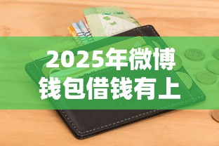 2025年微博钱包借钱有上征信？看看这5个黑户可以借钱的平台