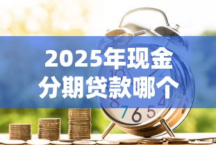 2025年现金分期贷款哪个好下款，整理五个未成年贷款平台
