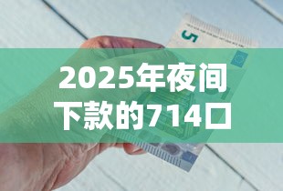 2025年夜间下款的714口子，罗列五个银行征信不良带不出来款还可以贷的平台