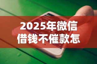 2025年微信借钱不催款怎么办，整合5个贷款最好的平台