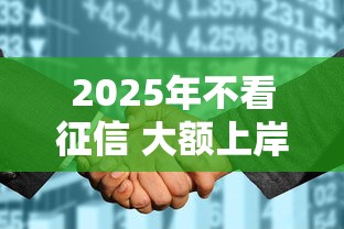 2025年不看征信 大额上岸：整理五个企业贷款平台