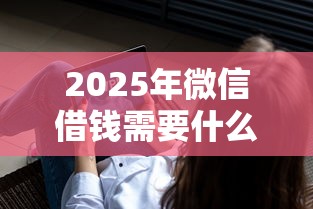 2025年微信借钱需要什么证件，推荐5个分期有额度的网贷软件