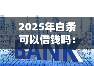 2025年白条可以借钱吗：罗列五个贷款大平台