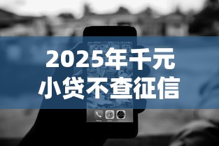 2025年千元小贷不查征信的口子：梳理5个无视黑白100%秒下网贷口子