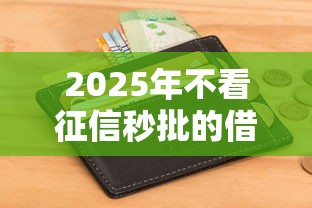 2025年不看征信秒批的借款公司？整合五个和全民钱包一样好下款的软件