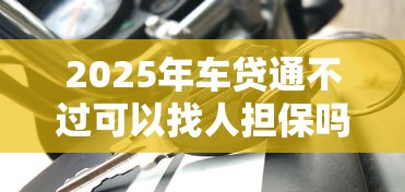 2025年车贷通不过可以找人担保吗，看看这5个贷款小平台