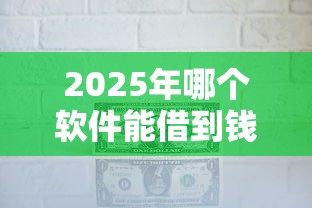 2025年哪个软件能借到钱？看看这五个黑户也能借钱的平台