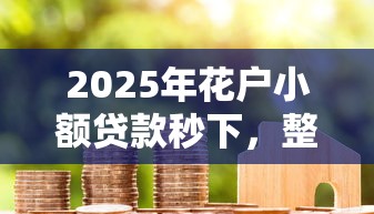 2025年花户小额贷款秒下，整理5个借得到的贷款平台