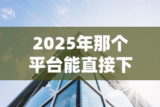 2025年那个平台能直接下款的？梳理5个跟青城山一样必下款的口子