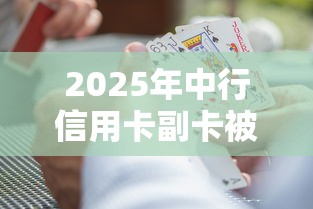 2025年中行信用卡副卡被拒：试试这五个助贷公司黑户口子有什么