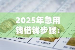 2025年急用钱借钱步骤：推荐五个网贷容易下款18岁的软件