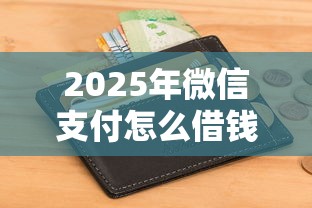 2025年微信支付怎么借钱呢：梳理五个被执行人黑户可以申请网贷的平台