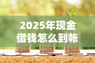 2025年现金借钱怎么到帐的呢微信？梳理5个利息低的贷款平台