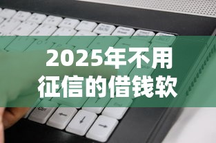 2025年不用征信的借钱软件下载？看看这5个不看黑户下款的软件