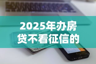 2025年办房贷不看征信的银行：整理5个征信黑了还能借钱的平台