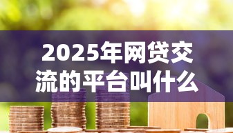 2025年网贷交流的平台叫什么？整合5个申请贷款平台