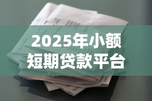 2025年小额短期贷款平台：整理五个黑户借款平台容易通过审核