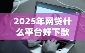 2025年网贷什么平台好下款的：推荐五个额度大容易通过的平台借款
