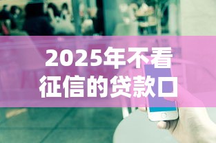 2025年不看征信的贷款口子有哪些，公布5个高炮口子2025最新下款苹果手机能下载的