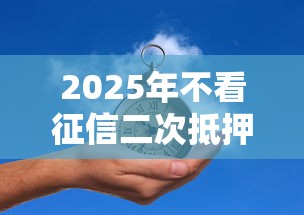 2025年不看征信二次抵押贷款？推荐五个贷款靠谱平台