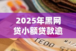 2025年黑网贷小额贷款逾期怎么办：试试这5个在线贷款平台