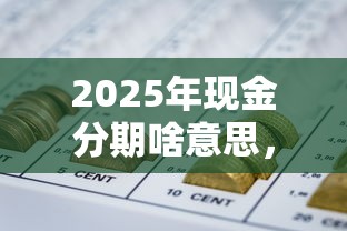 2025年现金分期啥意思，整理五个什么网贷平台好下款