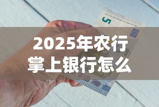 2025年农行掌上银行怎么借钱？整合5个贷款平台最容易贷