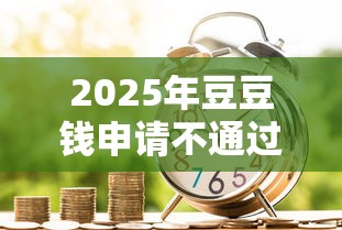 2025年豆豆钱申请不通过怎么办：整理五个有啥贷款平台容易过的