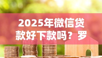 2025年微信贷款好下款吗？罗列5个花户和黑户也能放款的平台