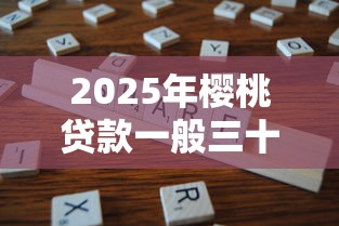 2025年樱桃贷款一般三十万怎么还，分享5个公积金贷款平台