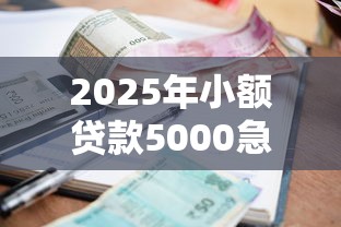 2025年小额贷款5000急用不看征信20岁：整理5个现在还能贷款的平台