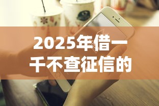 2025年借一千不查征信的？试试这5个好借钱平台