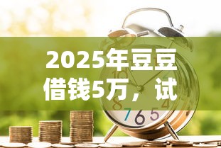 2025年豆豆借钱5万，试试这五个11月独家贷款的口子
