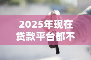 2025年现在贷款平台都不下款：公布5个黑户急需三万秒到的的口子